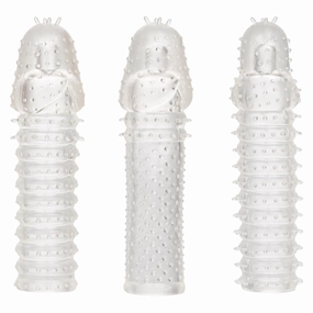 3-Piece Textured Penis Extension Sleeve Kit