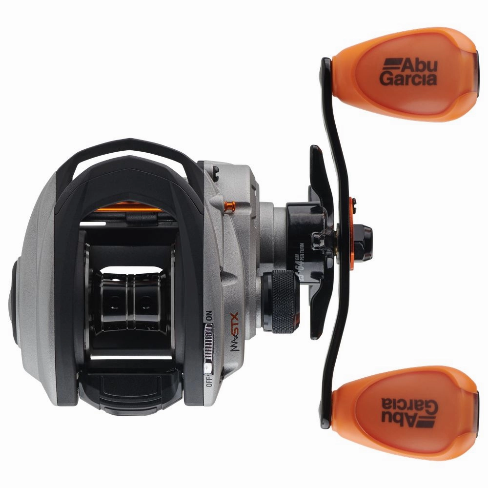 Abu Garcia MAX4STX Low Profile Baitcast Fishing Reel Right Hand Retrieve - 5 1 Bearings, 15lb Drag, Lightweight Graphite Frame
