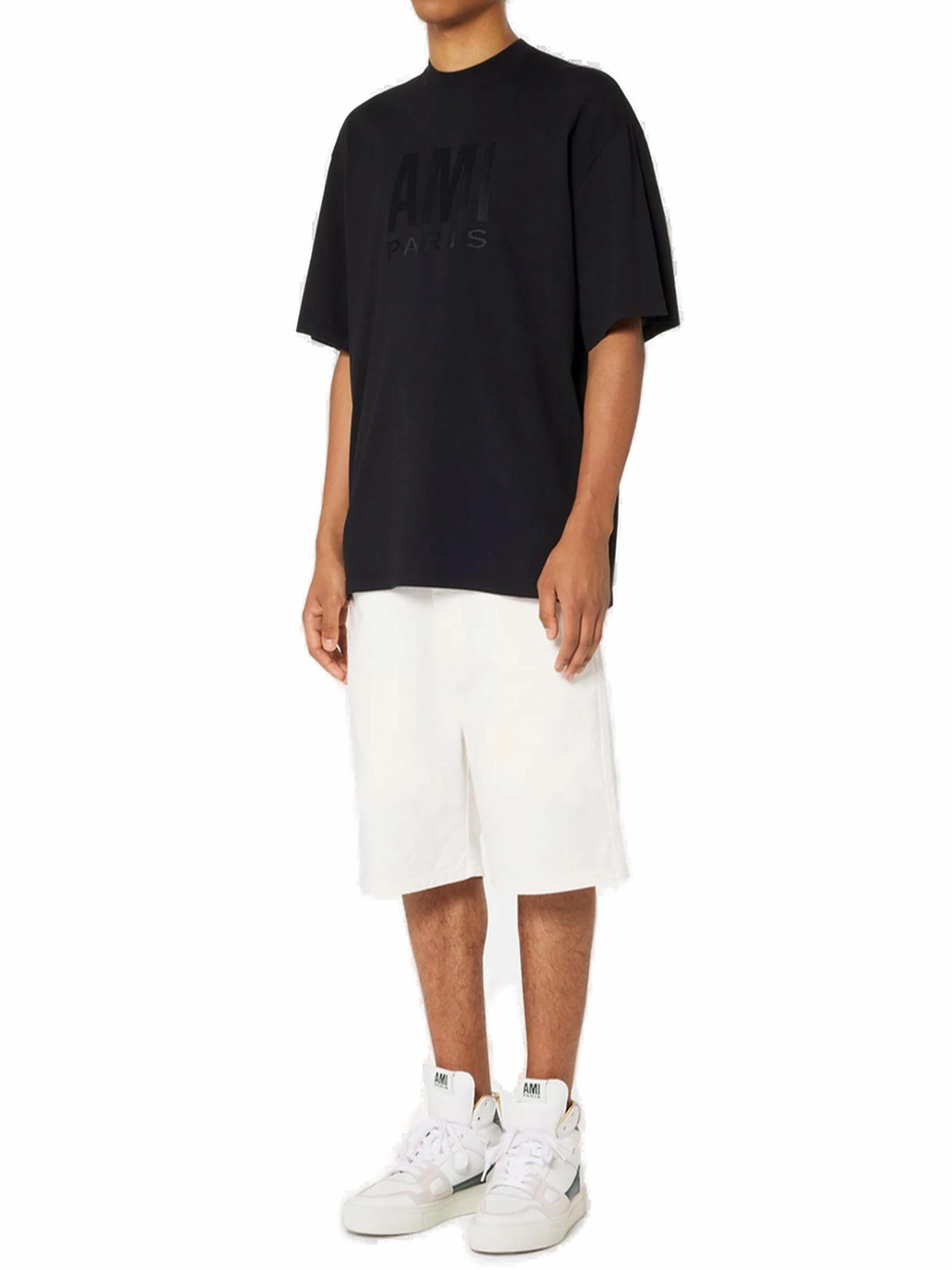 AMI Logo Printed Crewneck T-Shirt