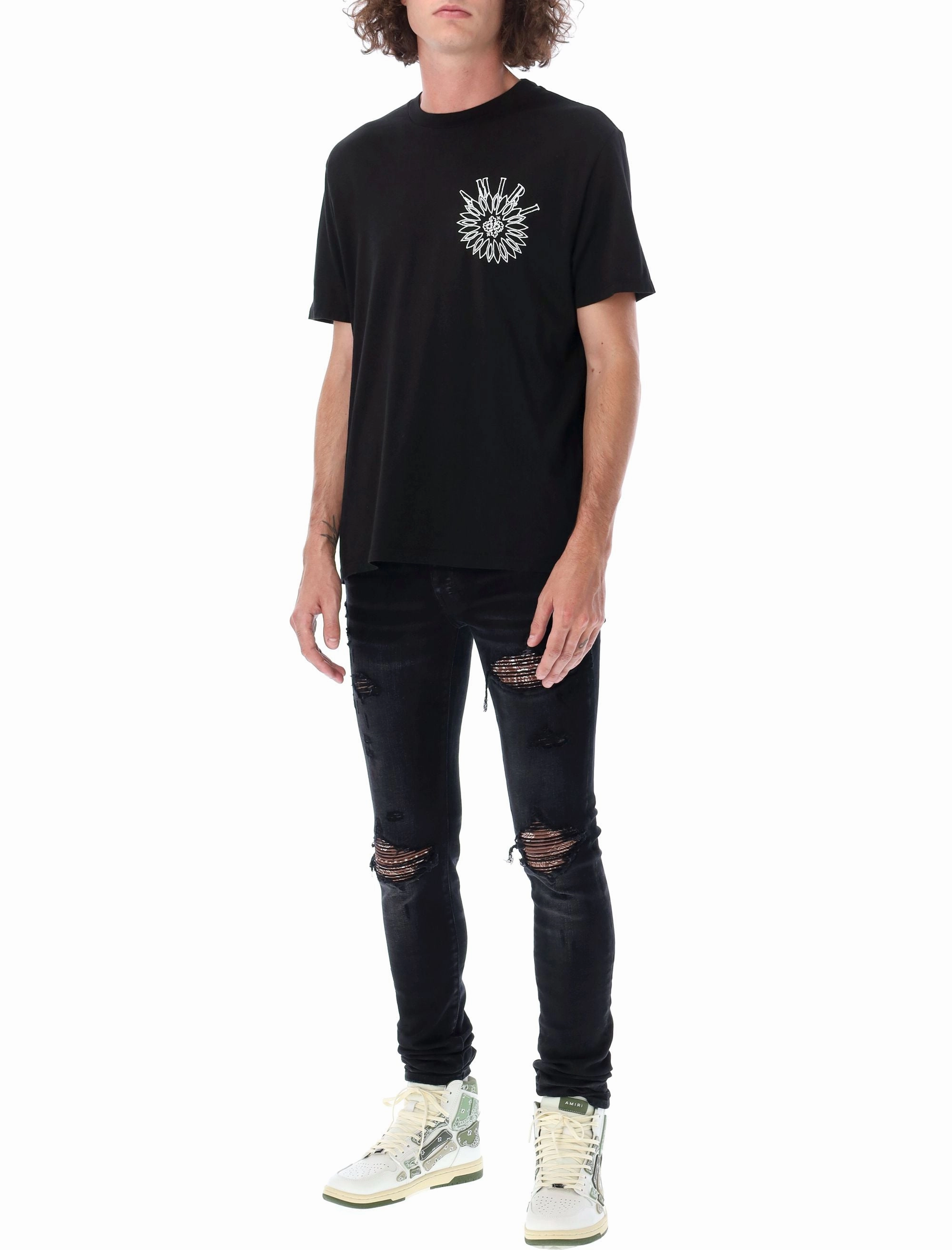Amiri Logo Printed Crewneck T-Shirt