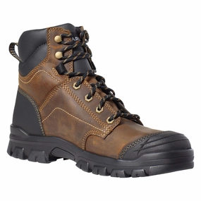 Ariat 10034672 Treadfast Work Boots for Men - Brown - 9M - Lace-up Work Boots at Academy Sports