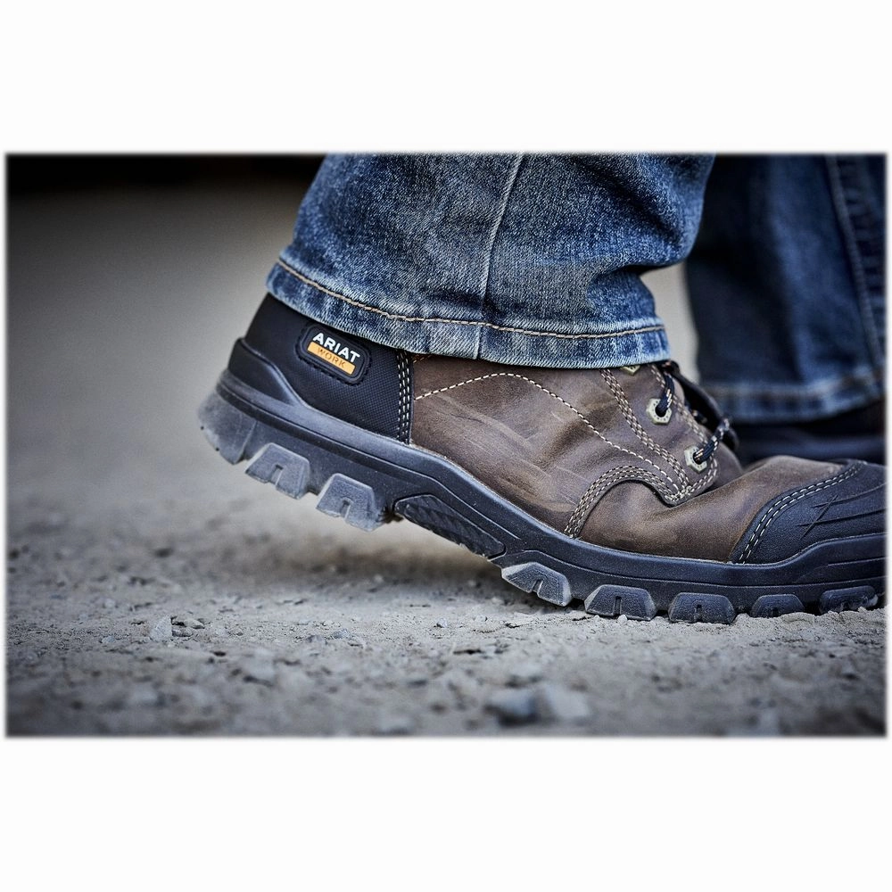 Ariat 10034672 Treadfast Work Boots for Men - Brown - 9M - Lace-up Work Boots at Academy Sports
