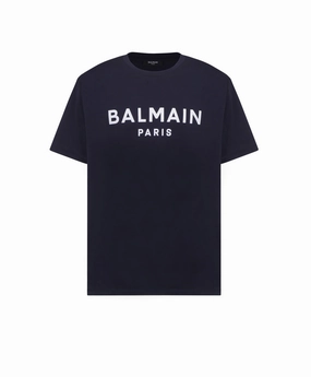 Balmain Logo Printed Crewneck T-Shirt
