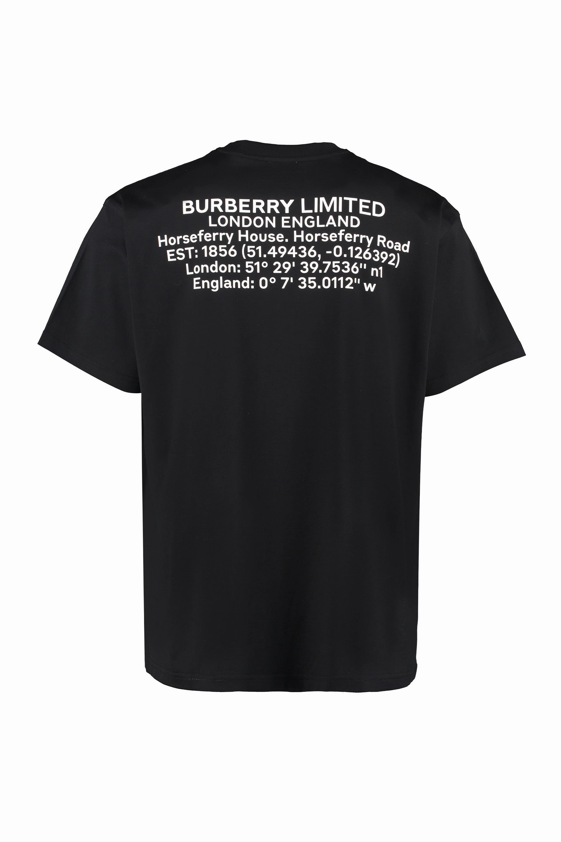 Burberry Location Printed Crewneck T-Shirt