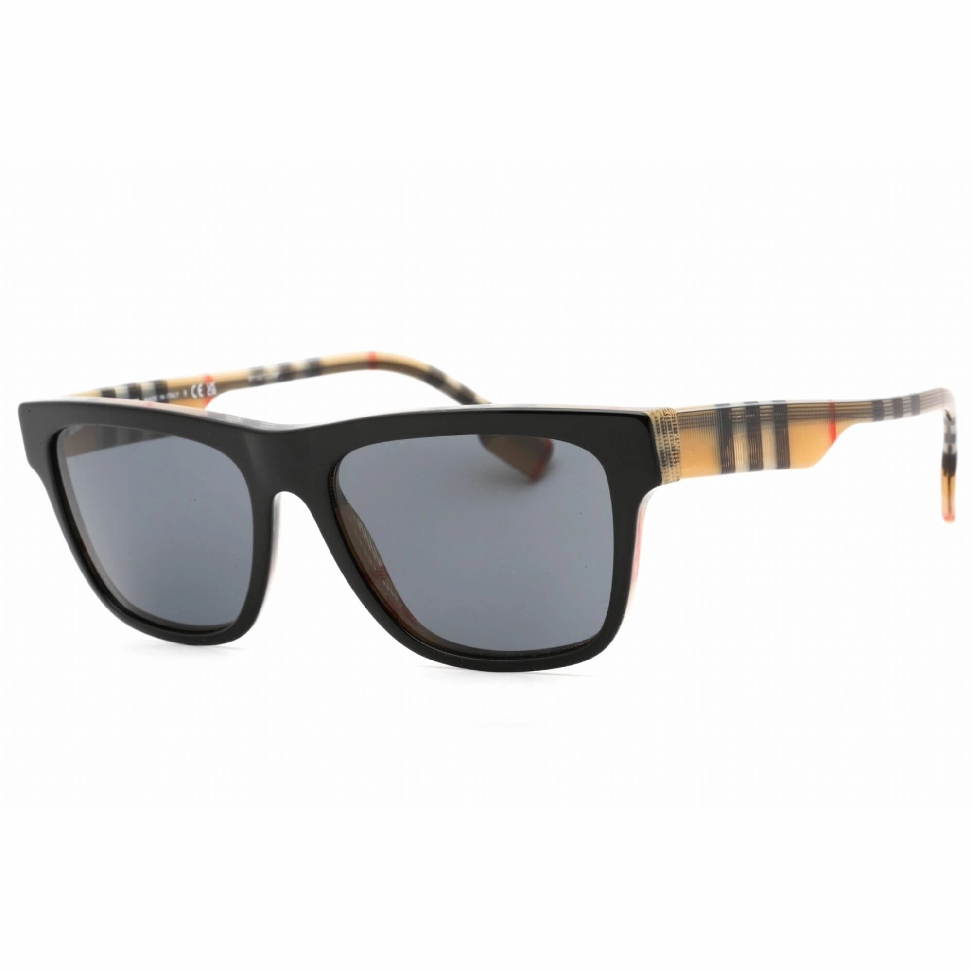 Burberry Men's Sunglasses - Black On Vintage Check Square Frame | 0BE4293 380687