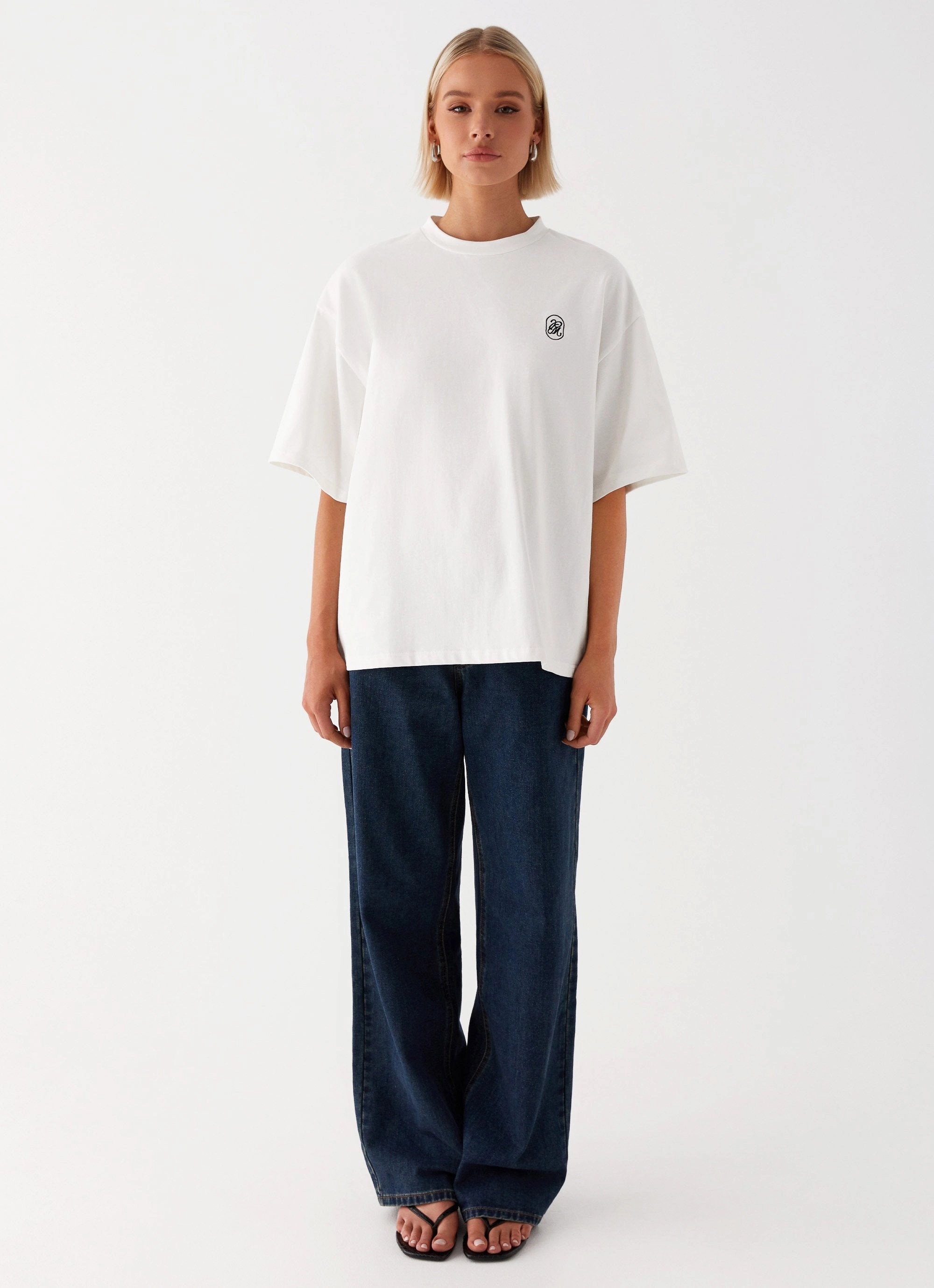 Carefree Monogram T-Shirt - White