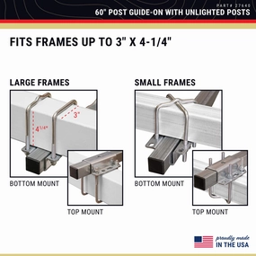 CE Smith 27640 Guide-On Post Boat Trailer Accessory - 60" Durable PVC Tubes