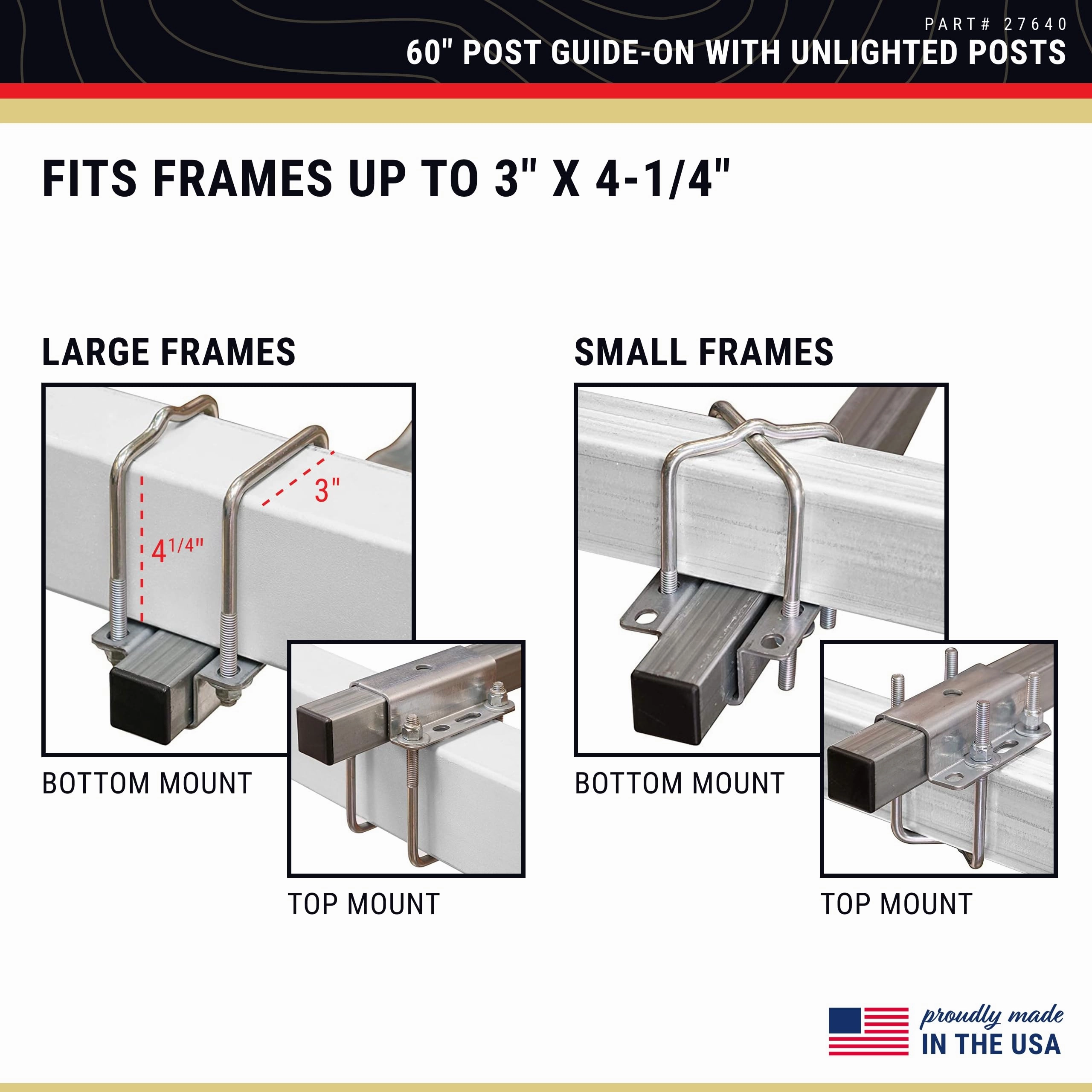 CE Smith 27640 Guide-On Post Boat Trailer Accessory - 60" Durable PVC Tubes