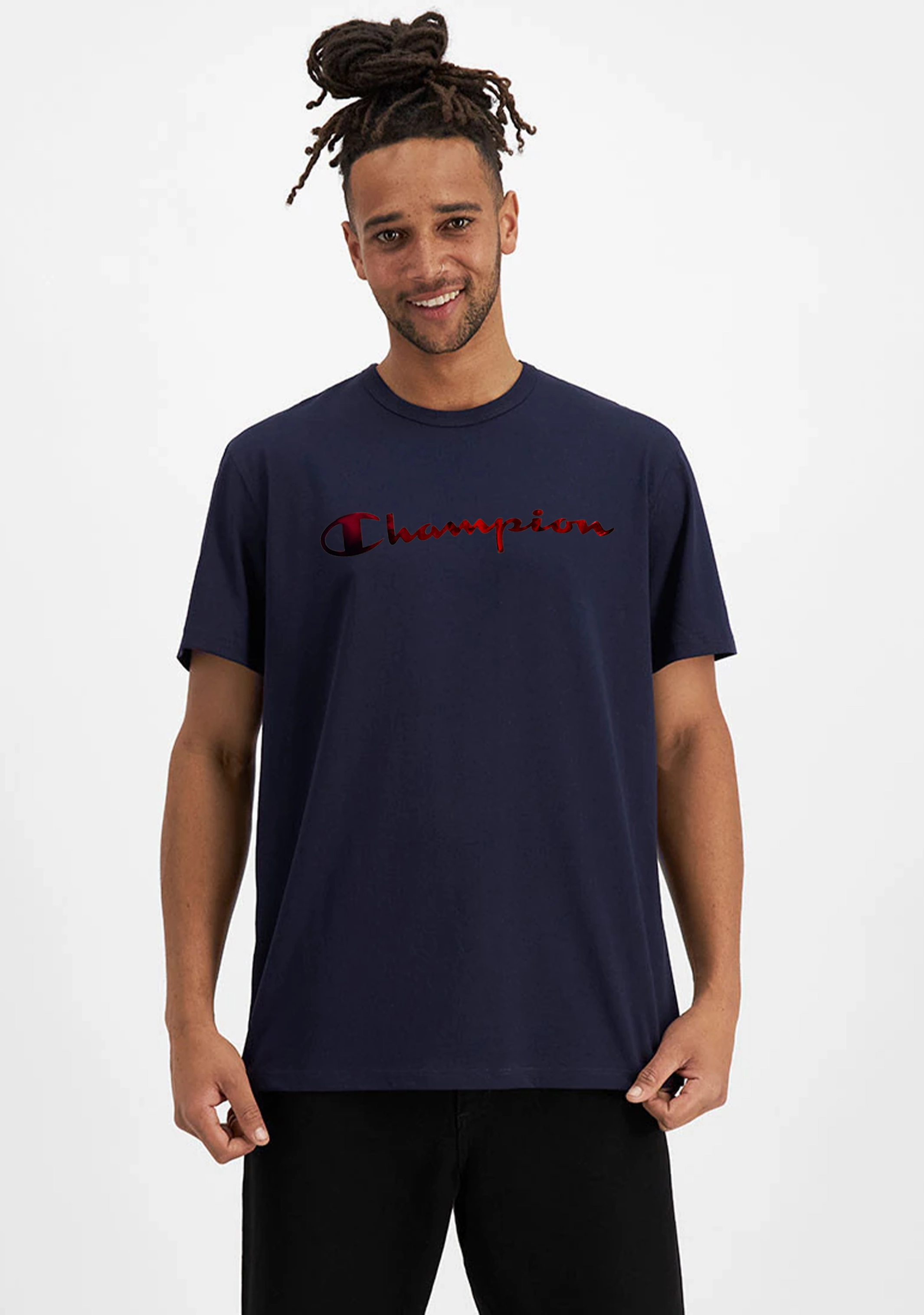 Champion Men's Foil Logo Tee Navy