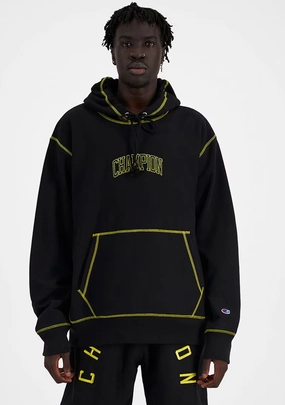 Champion Men's Reverse Weave Contrast Stitch Hoodie Black