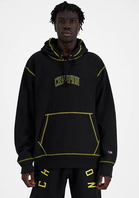 Champion Men's Reverse Weave Contrast Stitch Hoodie Black