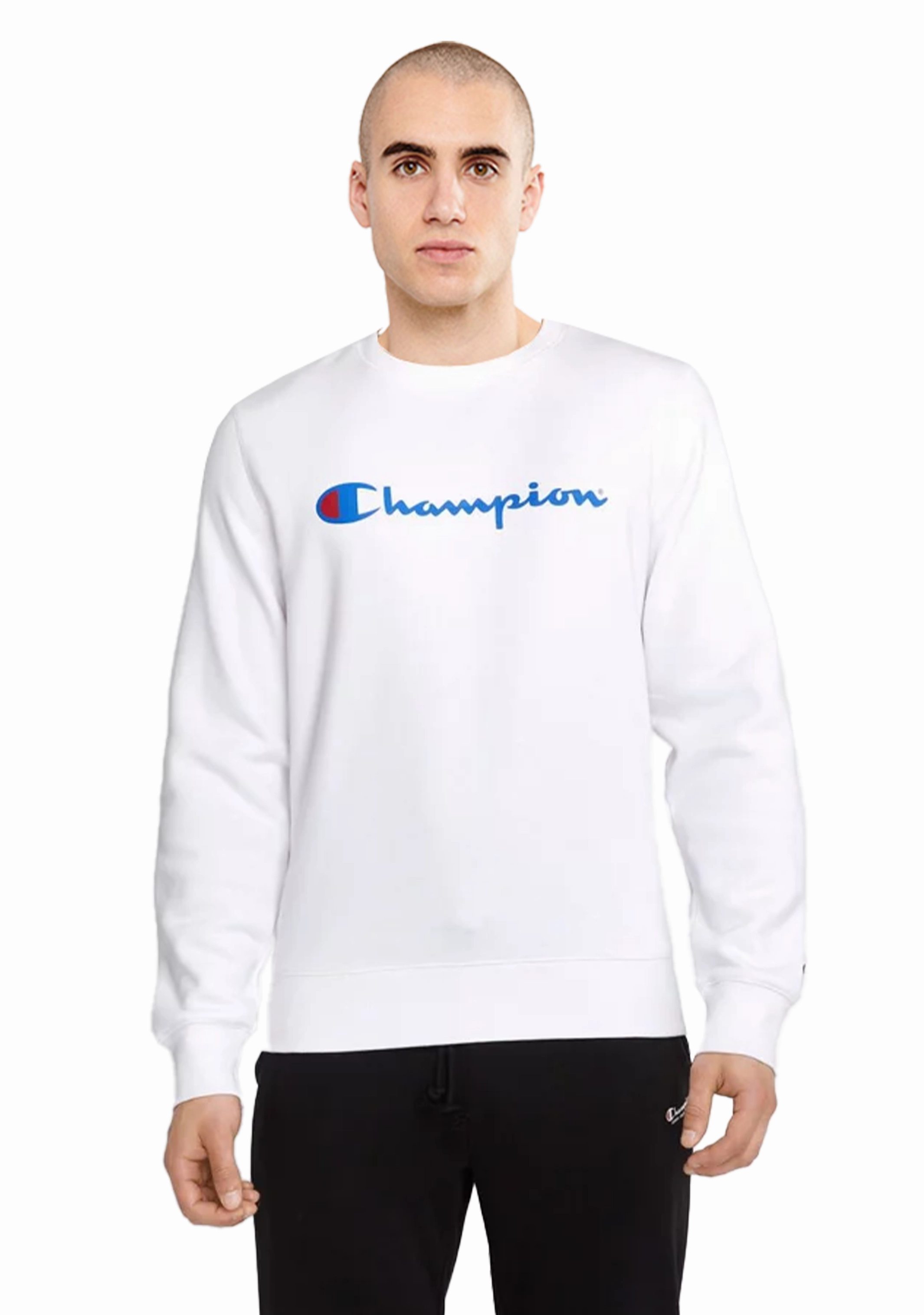 Champion Men’s Script Crew White