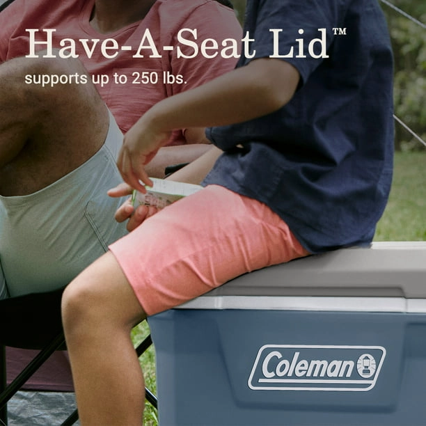 Coleman 2179173 316 Series 60QT Hard Chest Wheeled Cooler, Lakeside Blue
