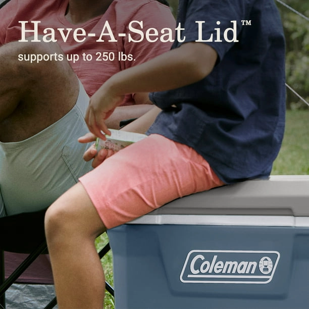 Coleman 2179173 316 Series 60QT Hard Chest Wheeled Cooler, Lakeside Blue