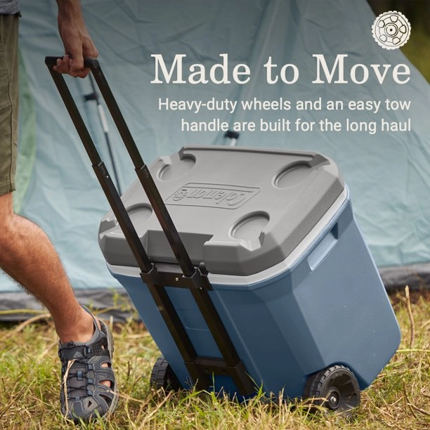 Coleman 2179173 316 Series 60QT Hard Chest Wheeled Cooler, Lakeside Blue