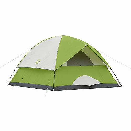 Coleman 6-Person Sundome Dome Camping Tent, 1 Room, Green