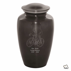 Custom Engraved Bicycle Cremation Urn