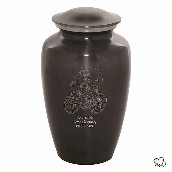 Custom Engraved Bicycle Cremation Urn