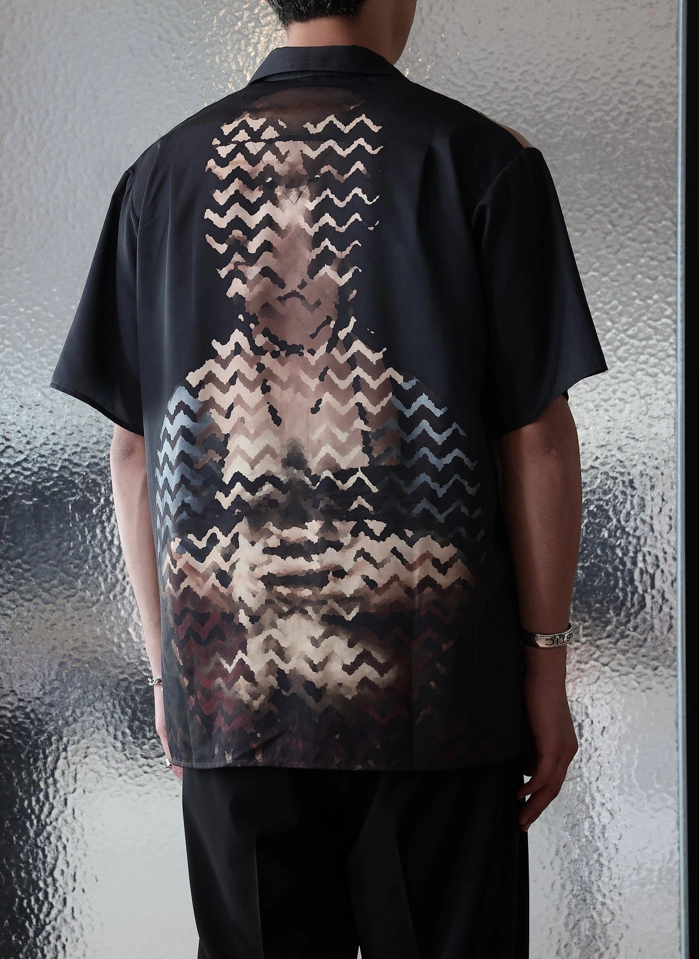 Dama Con Lermellino Polyester Open Collar Shirt