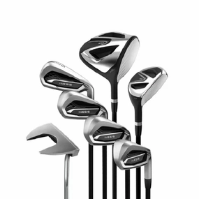 Decathlon 8544878 Inesis 100, 7 Piece Adult Golf Club Set, Right Handed, Size 2 Ground to Wrist Measurement Above 30.9", Graphite