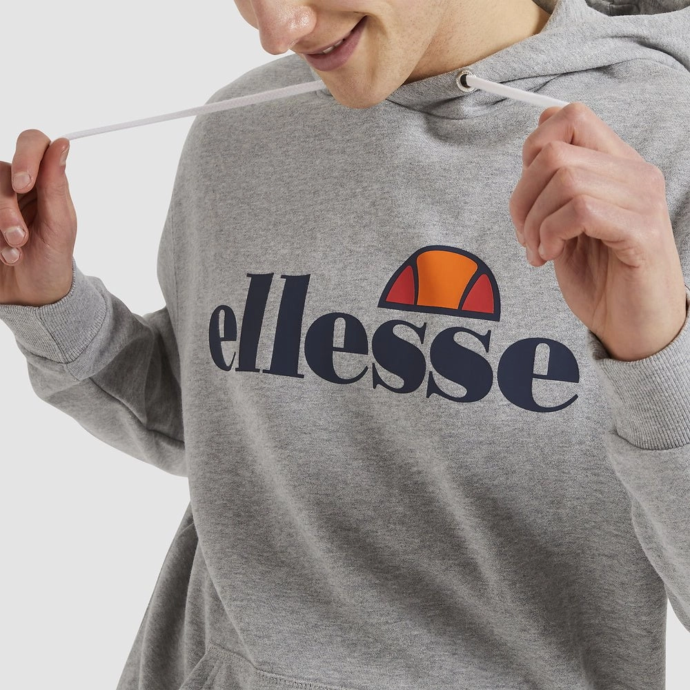 ELLESSE MEN'S GOTTERO GREY MARLE HOODIE