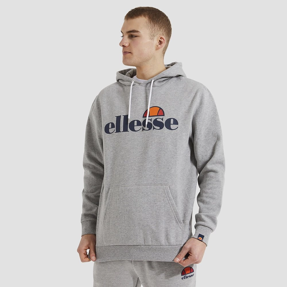 ELLESSE MEN'S GOTTERO GREY MARLE HOODIE