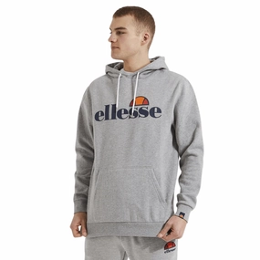 ELLESSE MEN'S GOTTERO GREY MARLE HOODIE