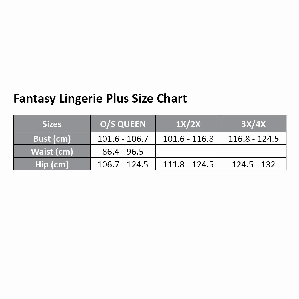 Fantasy Lingerie Uninhibited Crotchless Footless Bodystocking - Curvy