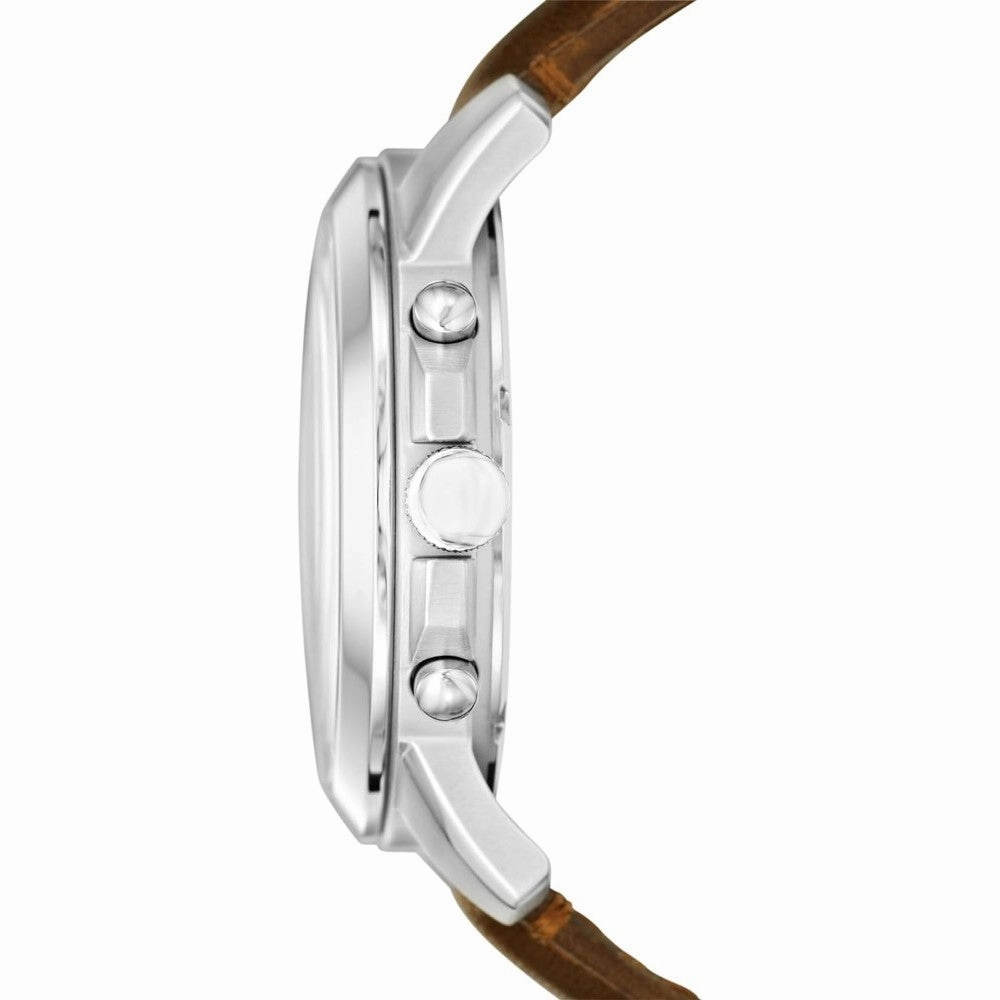 Fossil  FS4735 Grant Men's Watch with Chronograph Display and Genuine Leather or Stainless Steel Band