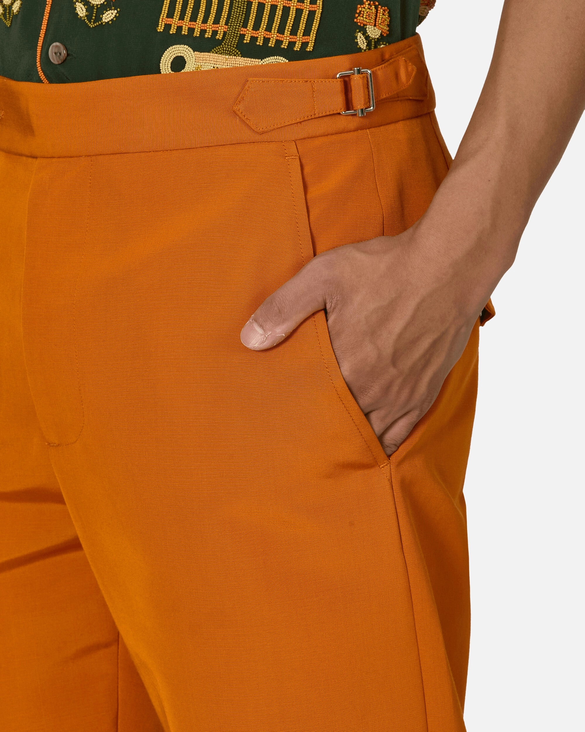 Ginger Faille Trousers Orange