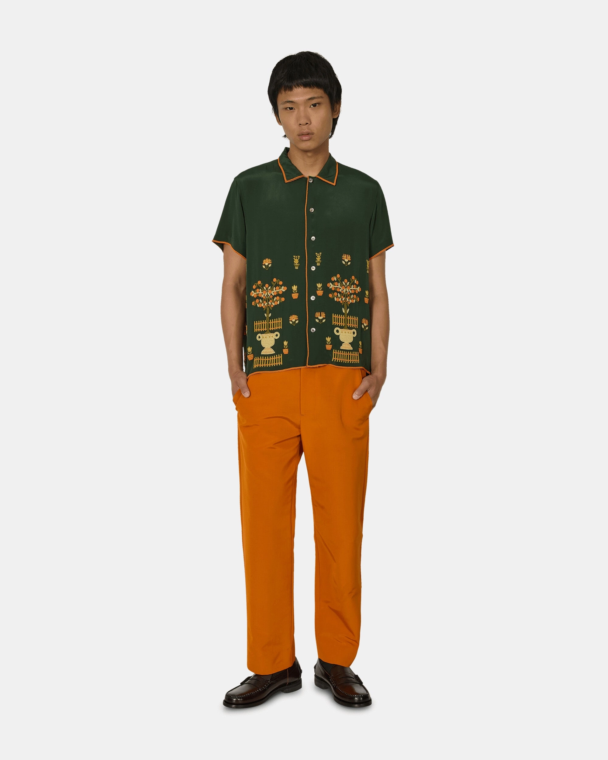 Ginger Faille Trousers Orange