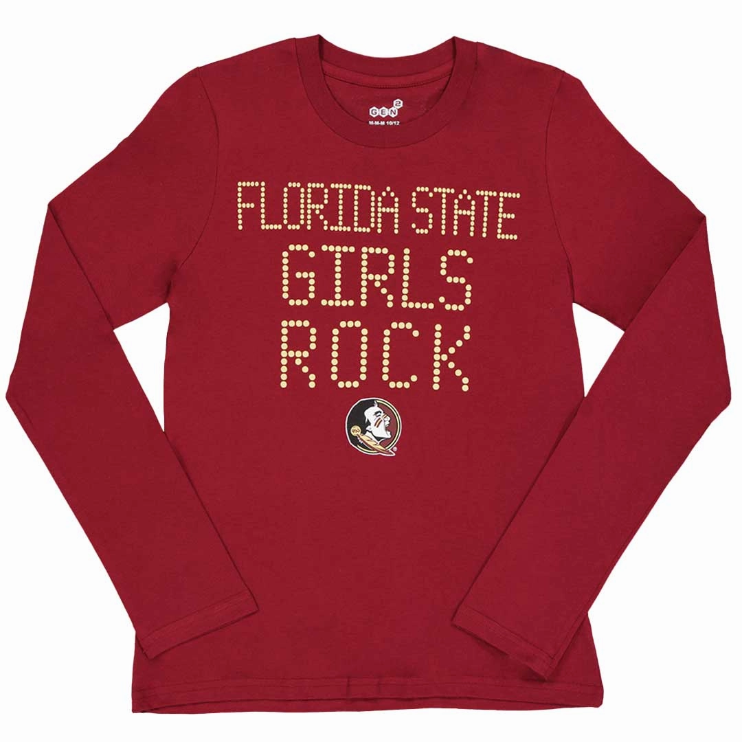 Girls' (Junior) Florida State Seminoles Long Sleeve T-Shirt (K7TSKV7)