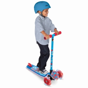 Huffy 58502 Marvel Spidey and His Amazing Friends 3-Wheel Lights and Sounds Scooter, Blue