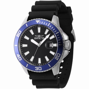 Invicta Men's Quartz Watch - Pro Diver Blue and Silver Tone Bezel Strap | 46089