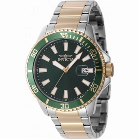Invicta Men's Quartz Watch - Pro Diver Green/Gold Tone Bezel Two Tone Bracelet | 46143