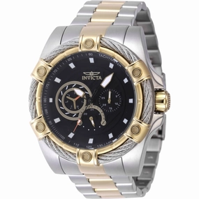 Invicta Men's Watch - Bolt Quartz Day-Date Black Dial Two Tone Bracelet | 46871