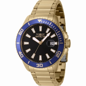 Invicta Men's Watch - Pro Diver Quartz Black Dial Stainless Steel Bracelet | 46068