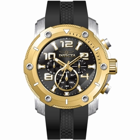 Invicta Men's Watch - Pro Diver Quartz Chronograph Black Dial Silicone Strap | 45738