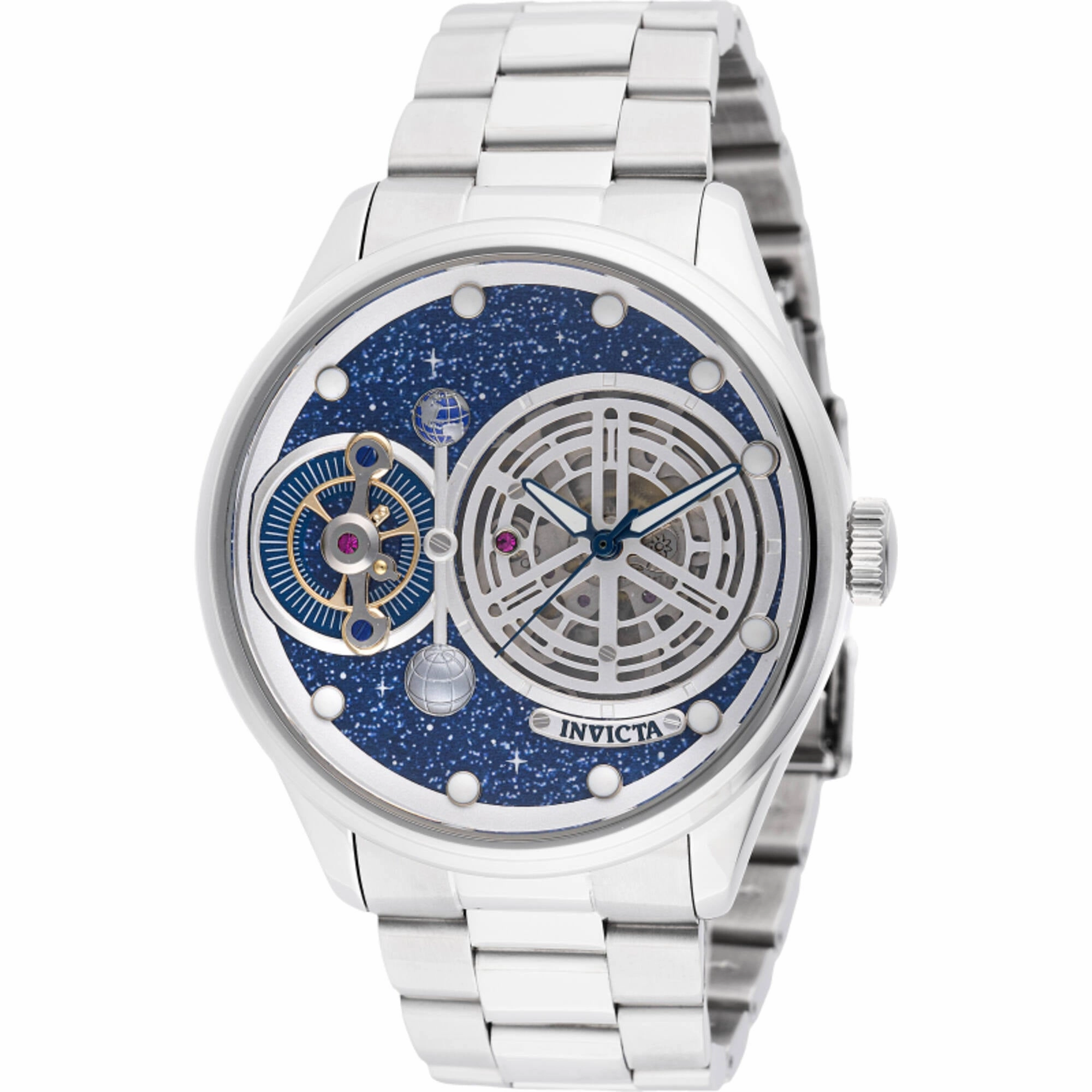 Invicta Men's Watch - Vintage Automatic Semi-Skeleton Dial Steel Bracelet | 44897