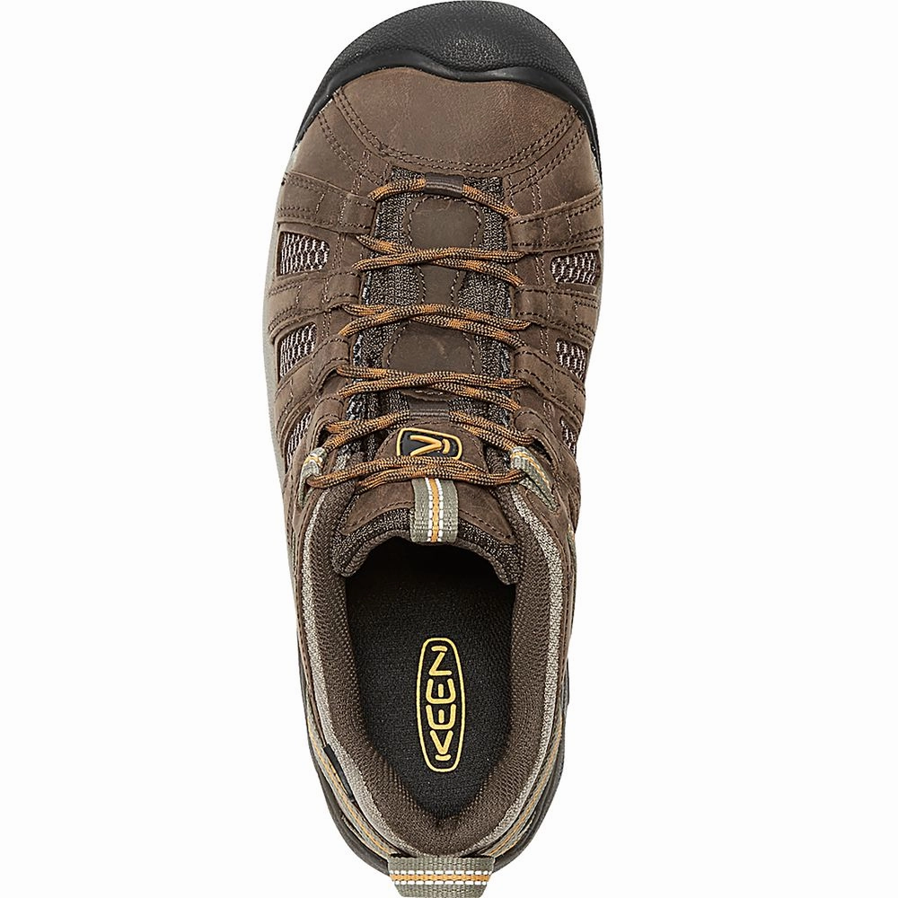 KEEN 1002570 Men's Voyageur Breathable Hiking Shoes, Black Olive/Inca Gold, Size 8