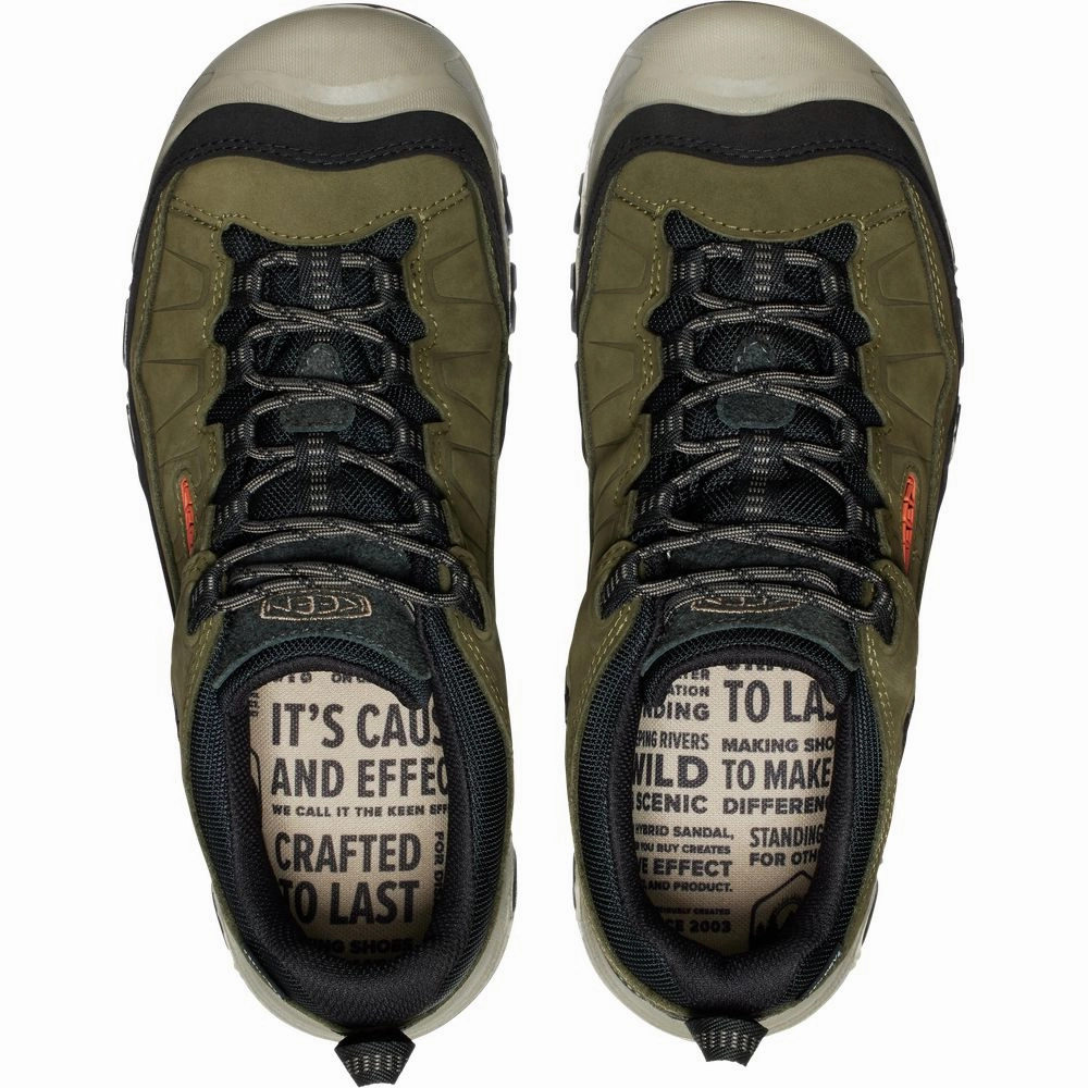 KEEN 1029003 Targhee IV Waterproof Hiking Shoes Dark Olive/Gold Flame Size 9 Wide