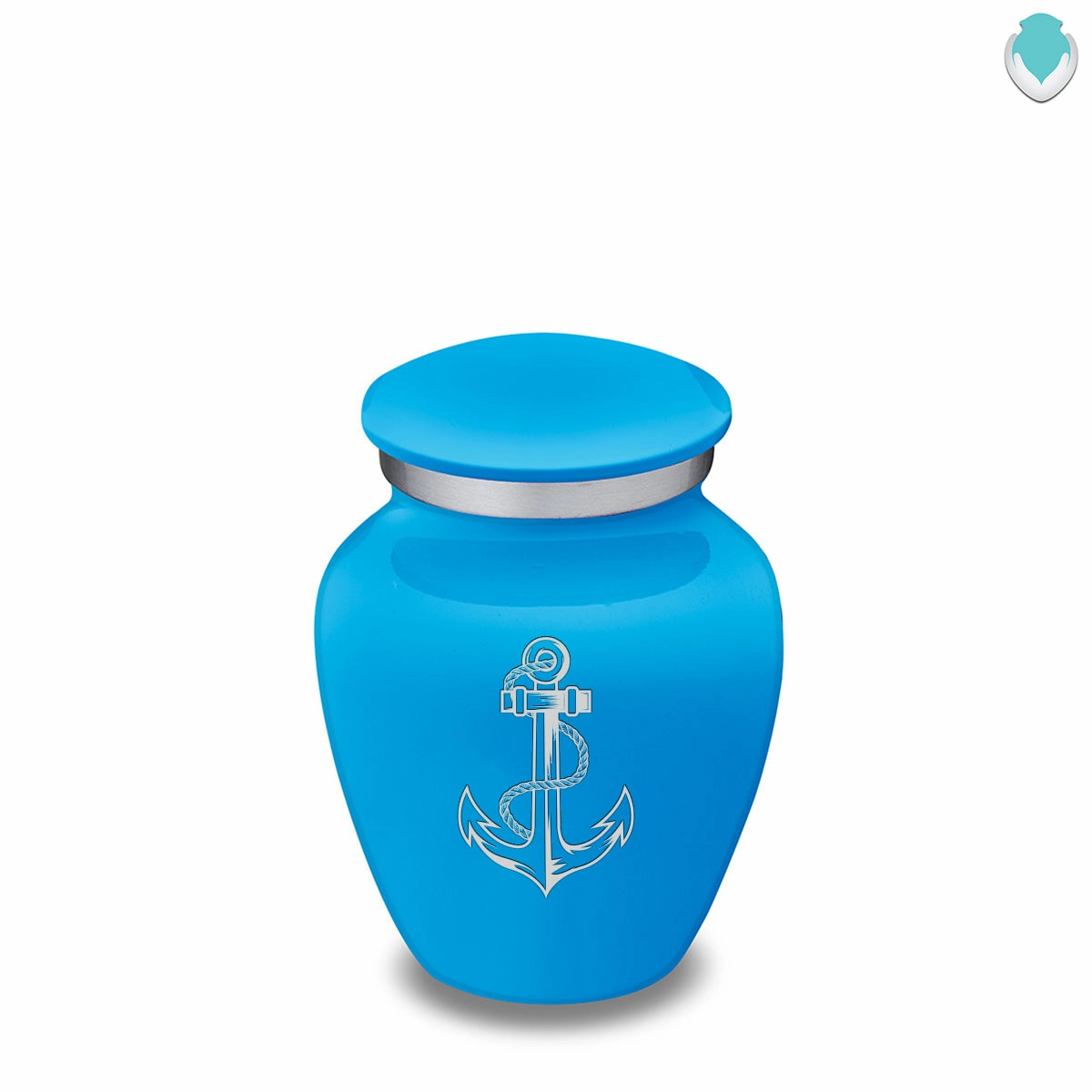 Keepsake Embrace Racing Blue Anchor Cremation Urn