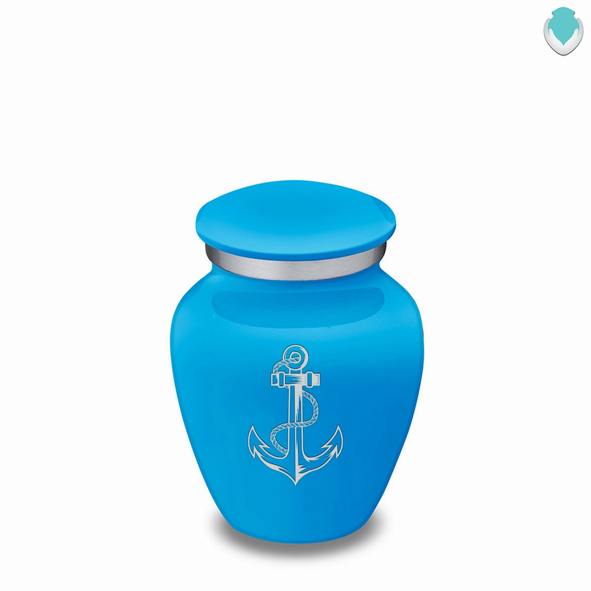 Keepsake Embrace Racing Blue Anchor Cremation Urn