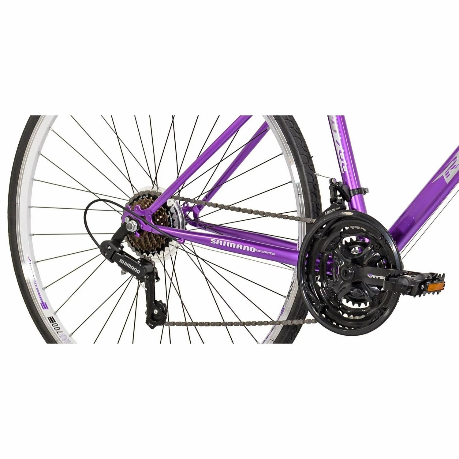 Kent Bicycles 700c Women's RoadTech Road Bicycle, Purple/White