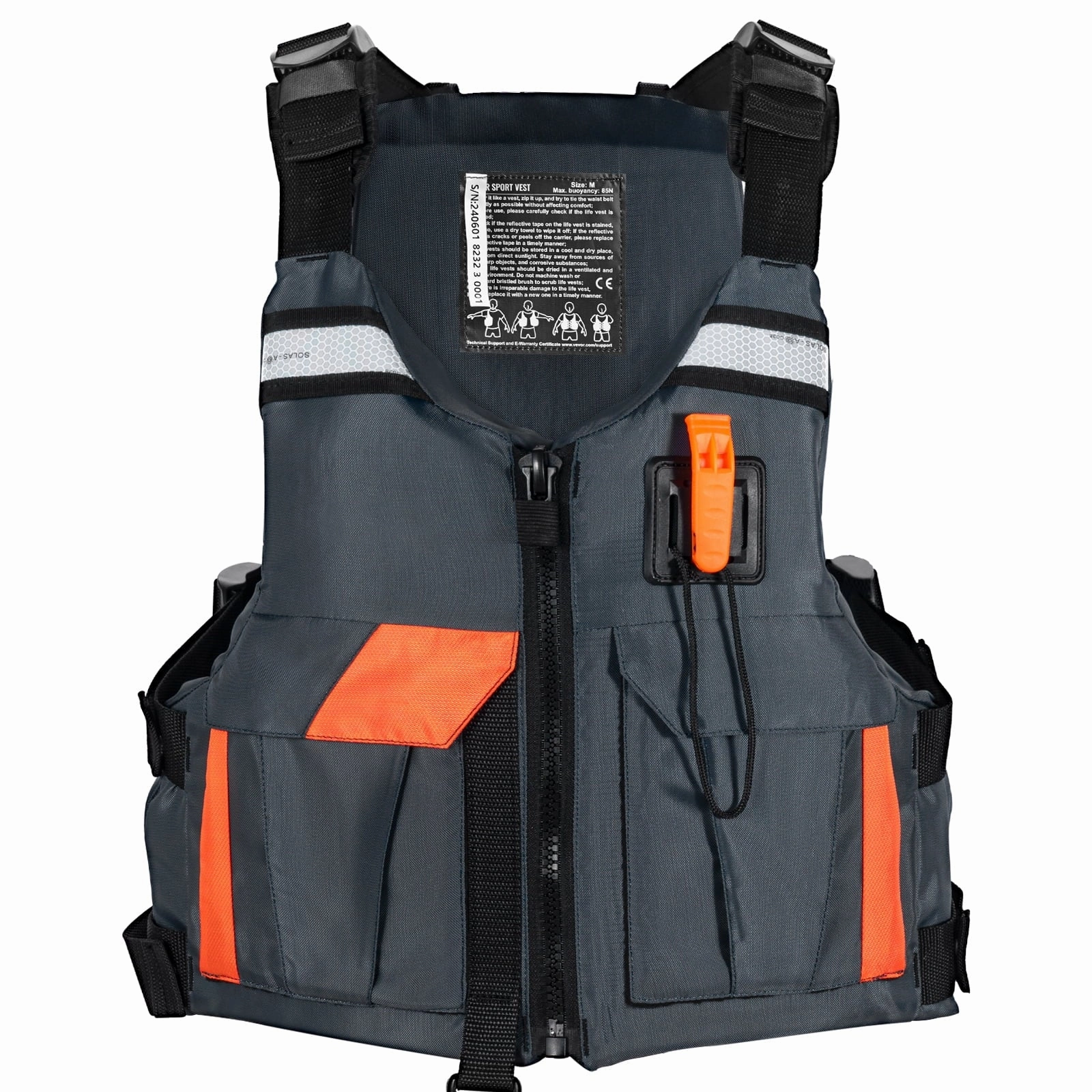 KFFKFF XDPM/V Water Sports Safety Vest (PFD) - 85N Buoyancy, Water-Resistant Nylon, Unisex Size M
