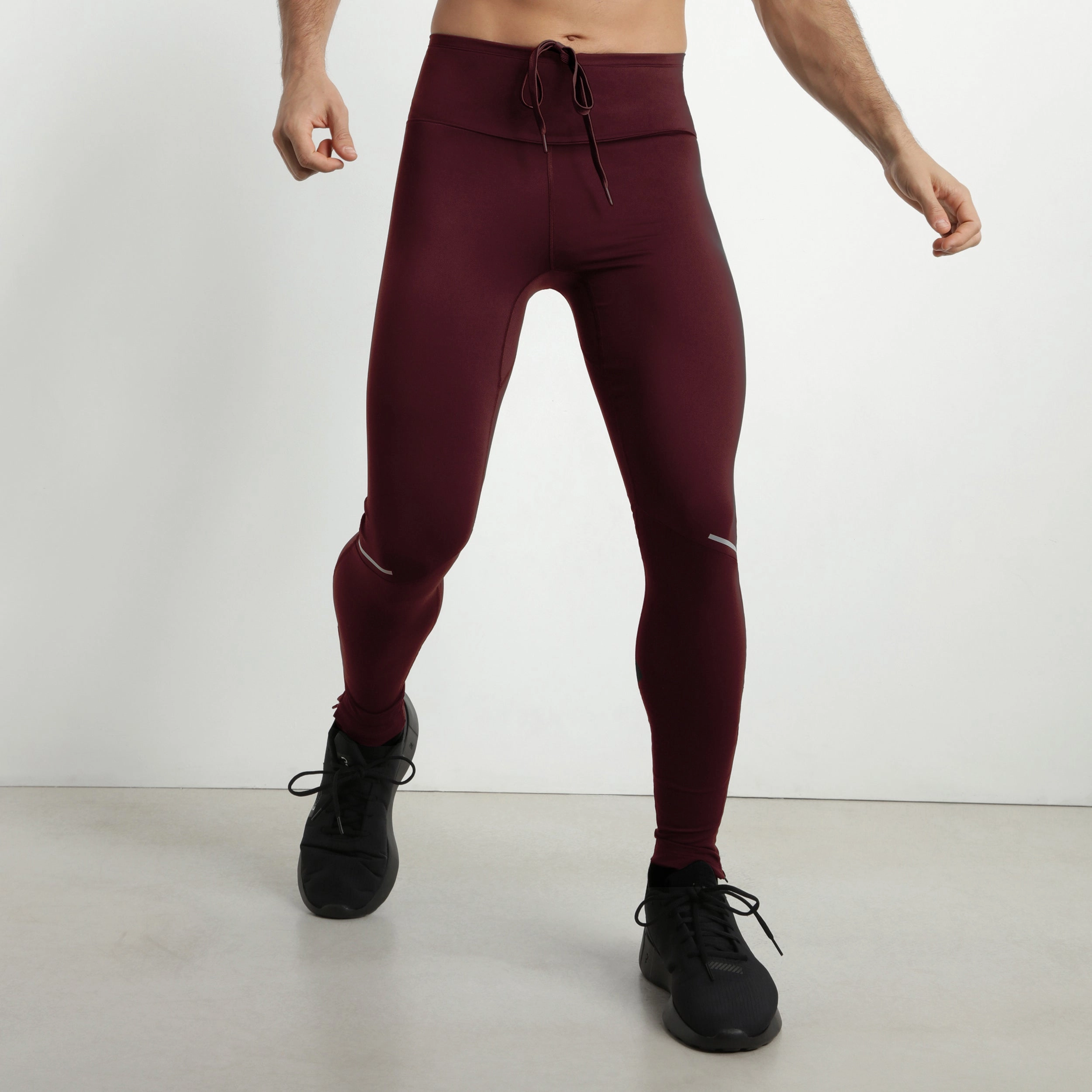 Legging de sport ajustable homme en microfibre Bordeaux Dim Move