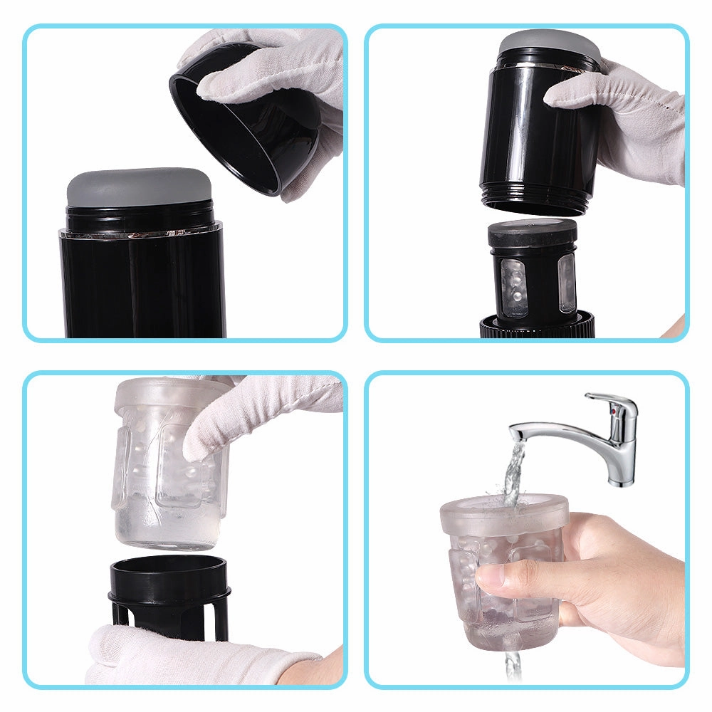 Luis Cup Rotating Masturbator With Adjustable Suction Cup Mount