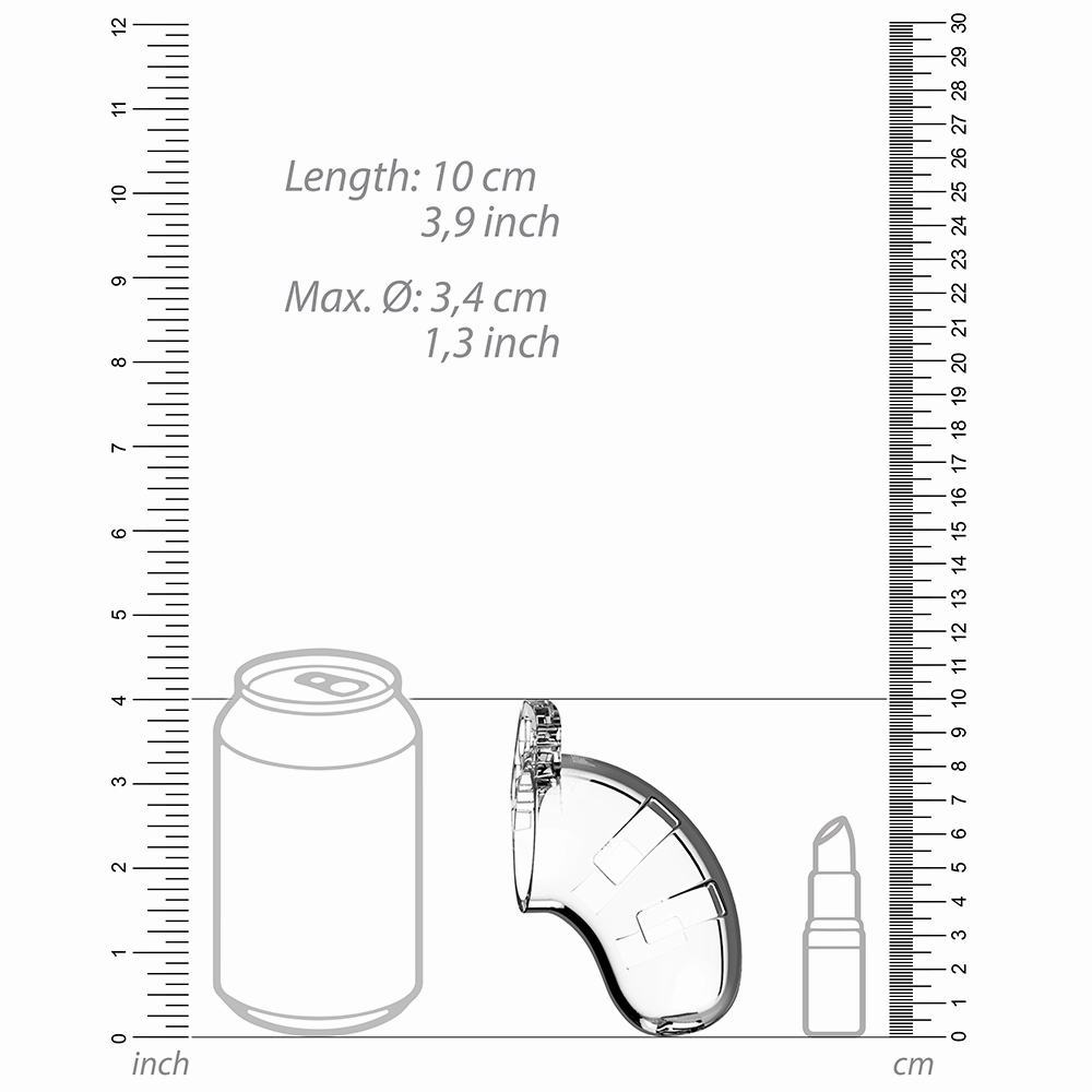 ManCage 3.5" Lockable Urethral Sounding Cock Cage - Model 15
