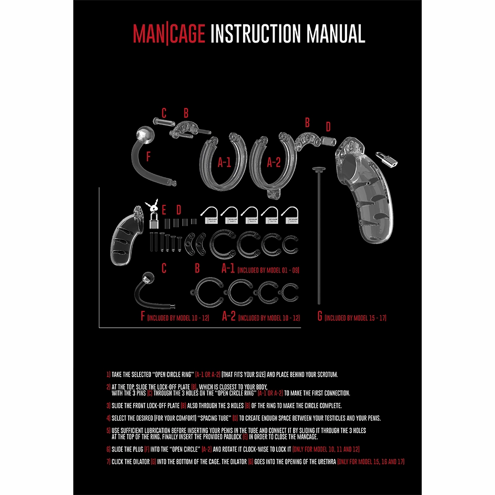 ManCage 3.5" Lockable Urethral Sounding Cock Cage - Model 15