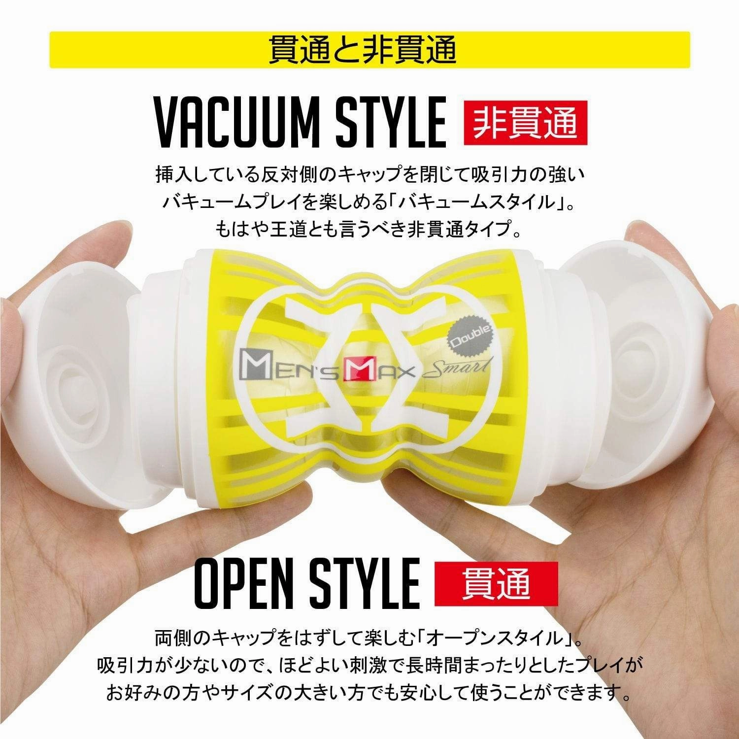 Men's Max - Smart Double Hole Onahole Cup Masturbator (White)
